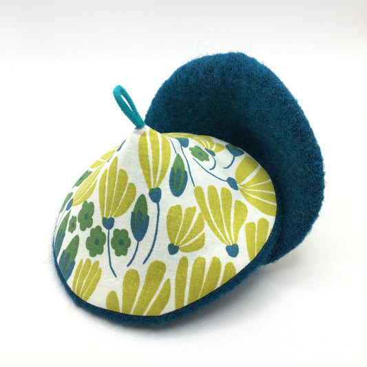 Maniques Fleurs - Anis / Pétrole