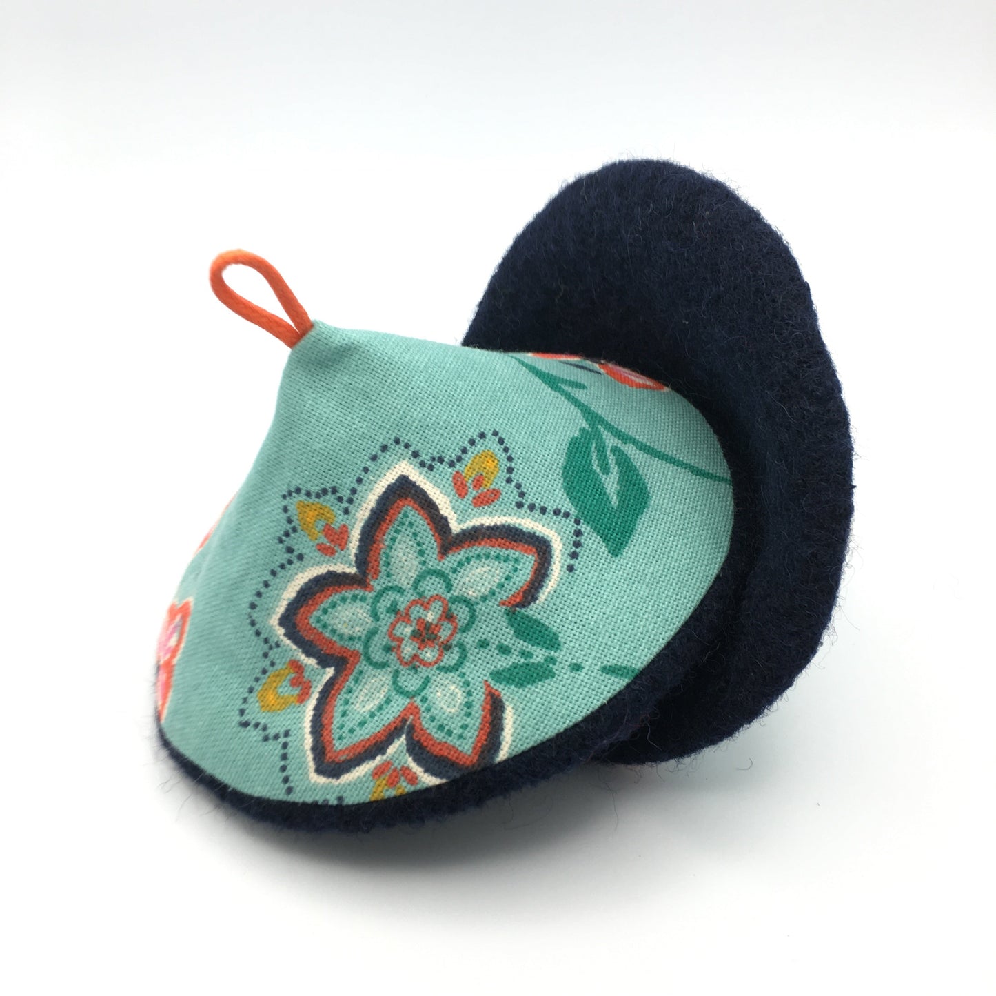 Maniques Fleurs - Turquoise  / Marine