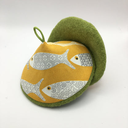 Maniques Poissons - Jaune / Vert