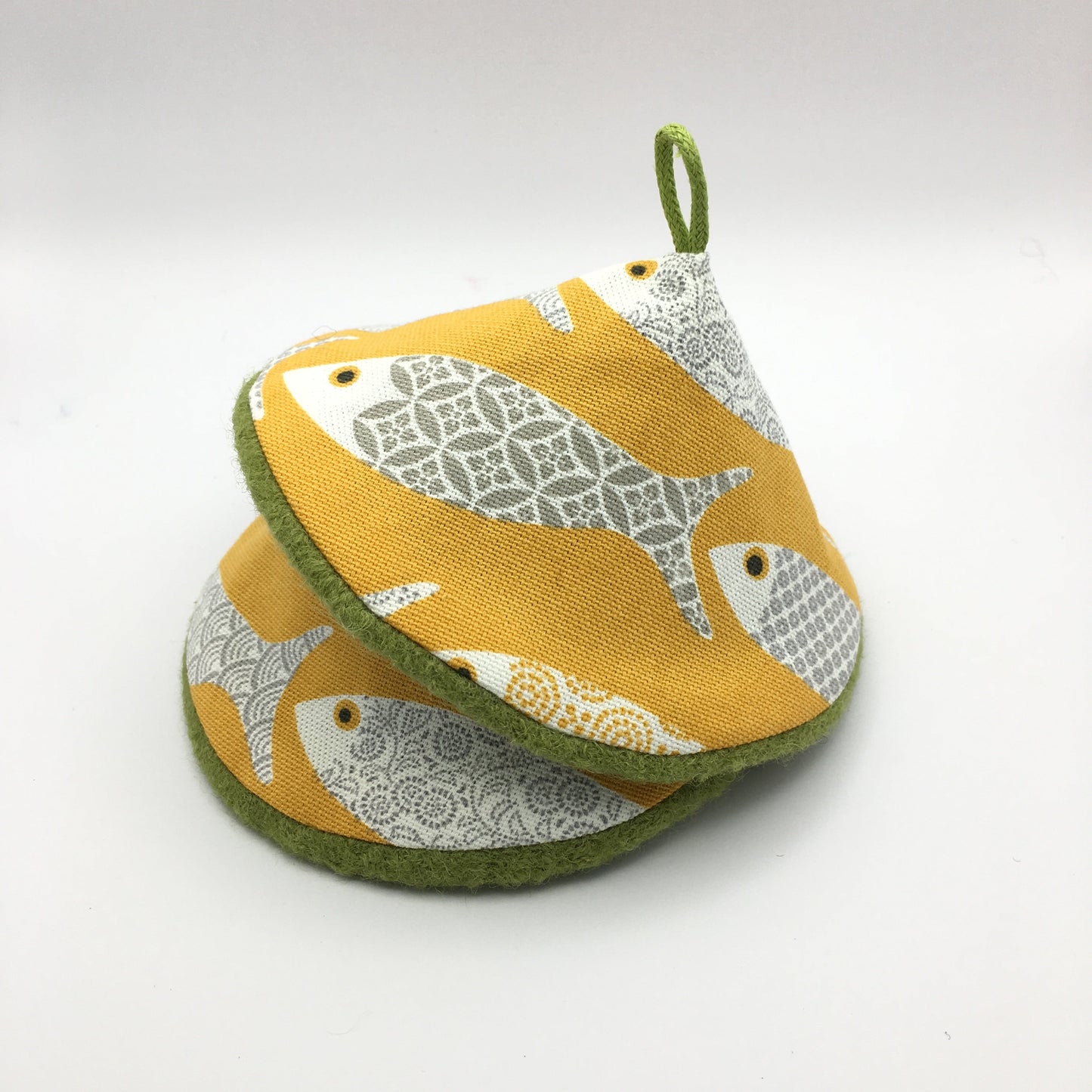 Maniques Poissons - Jaune / Vert