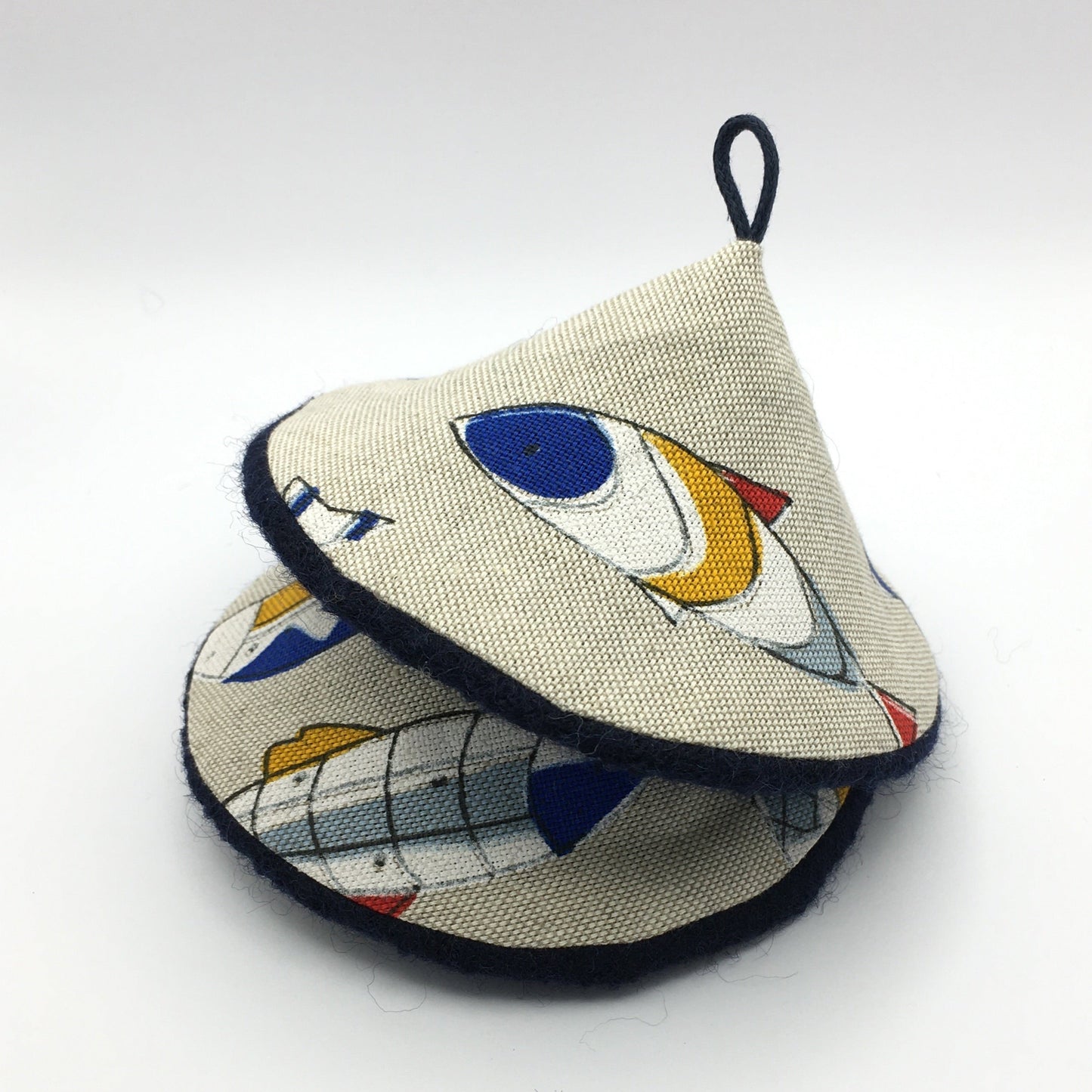 Maniques Poissons - Multicolore / Marine