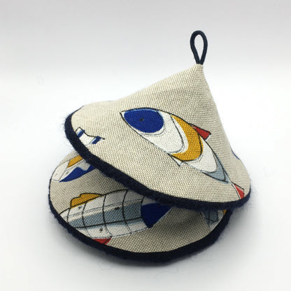 Maniques Poissons - Multicolore / Marine